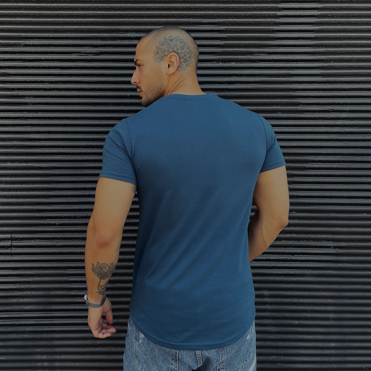 Polera Long Fit Original Azul Petroleo