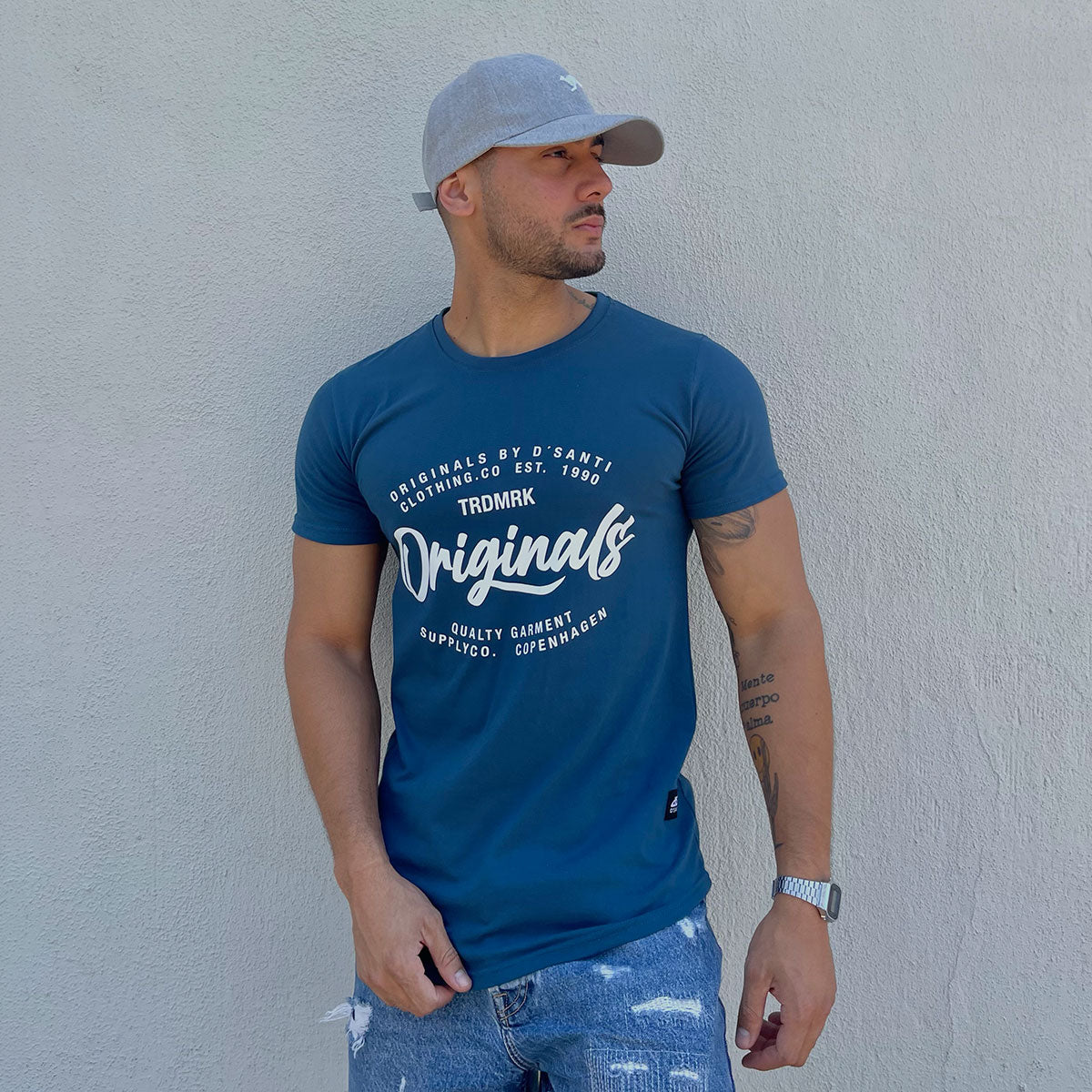Polera Long Fit Original Azul Petroleo