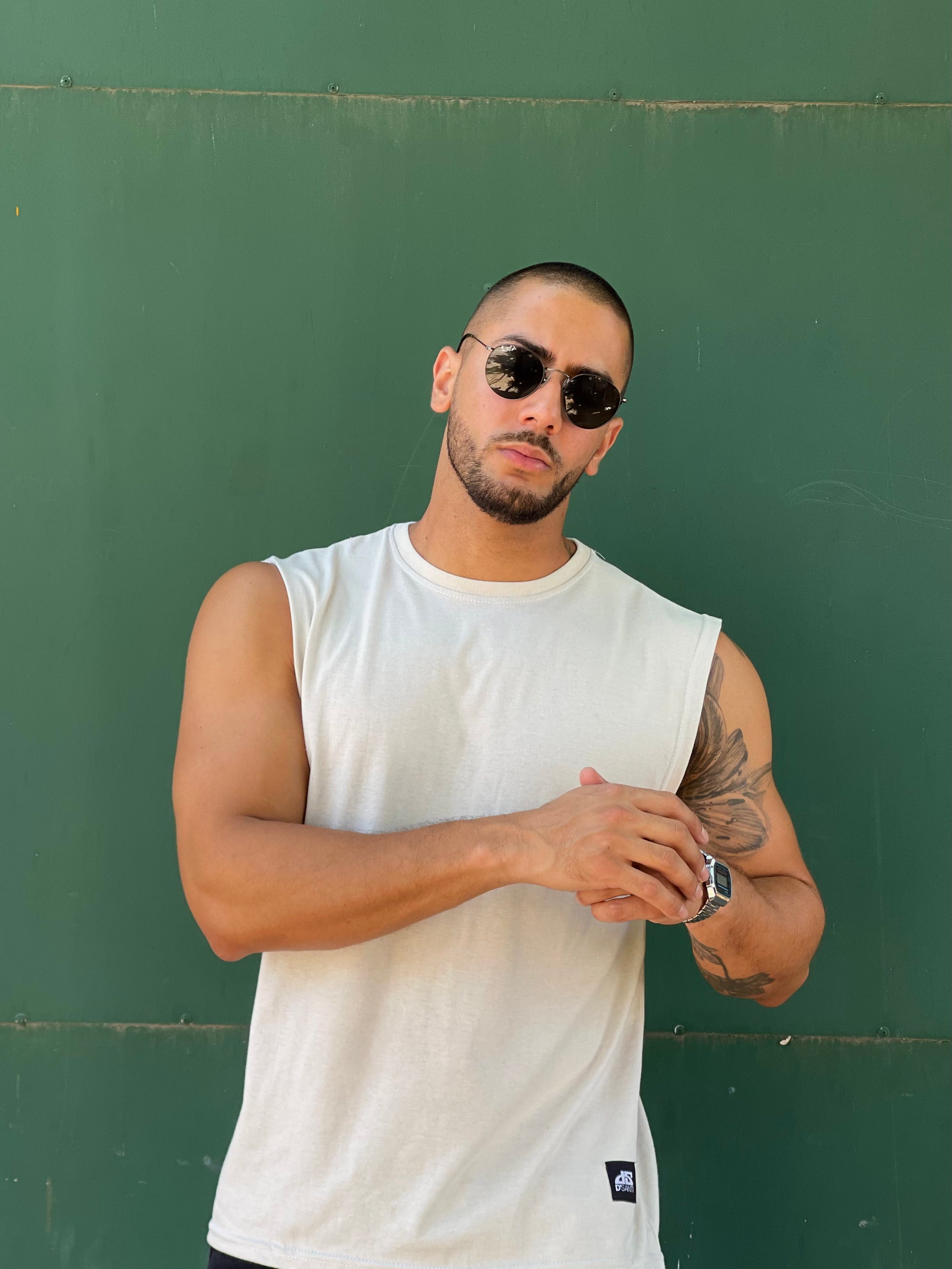 Polera sin Mangas Beige