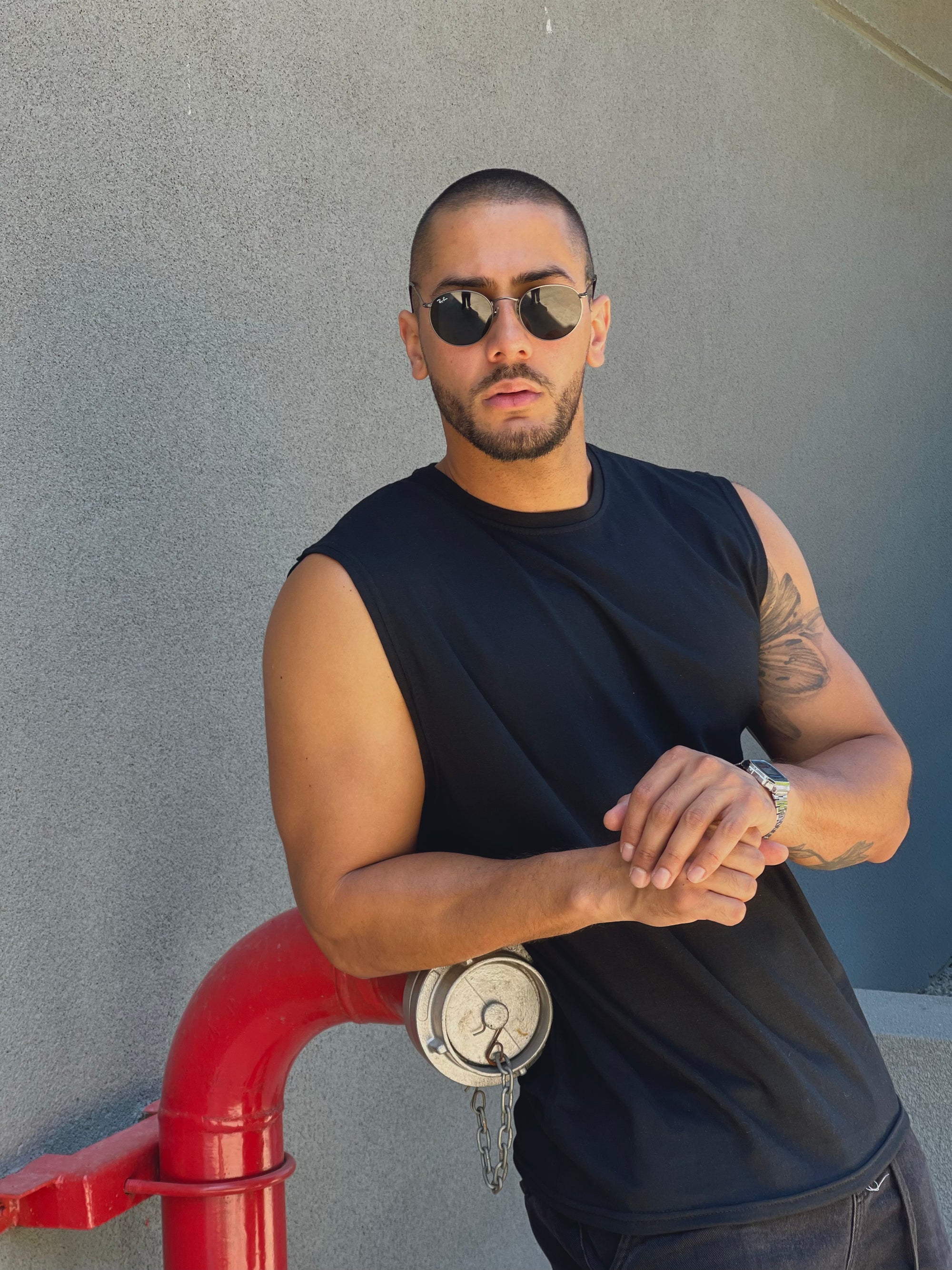 Polera sin Mangas Negra