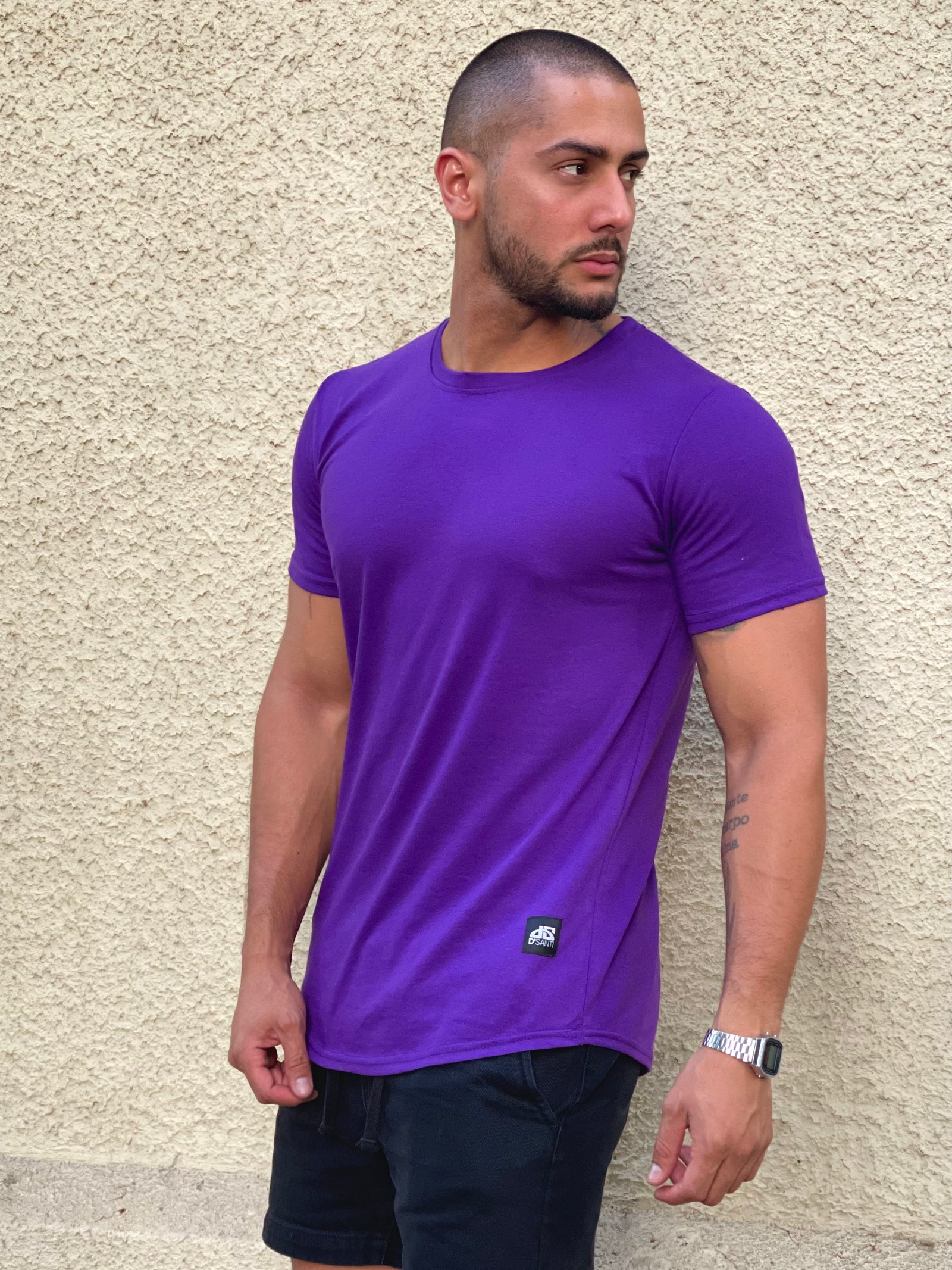 Polera Long fit 096 Morado Dsanti