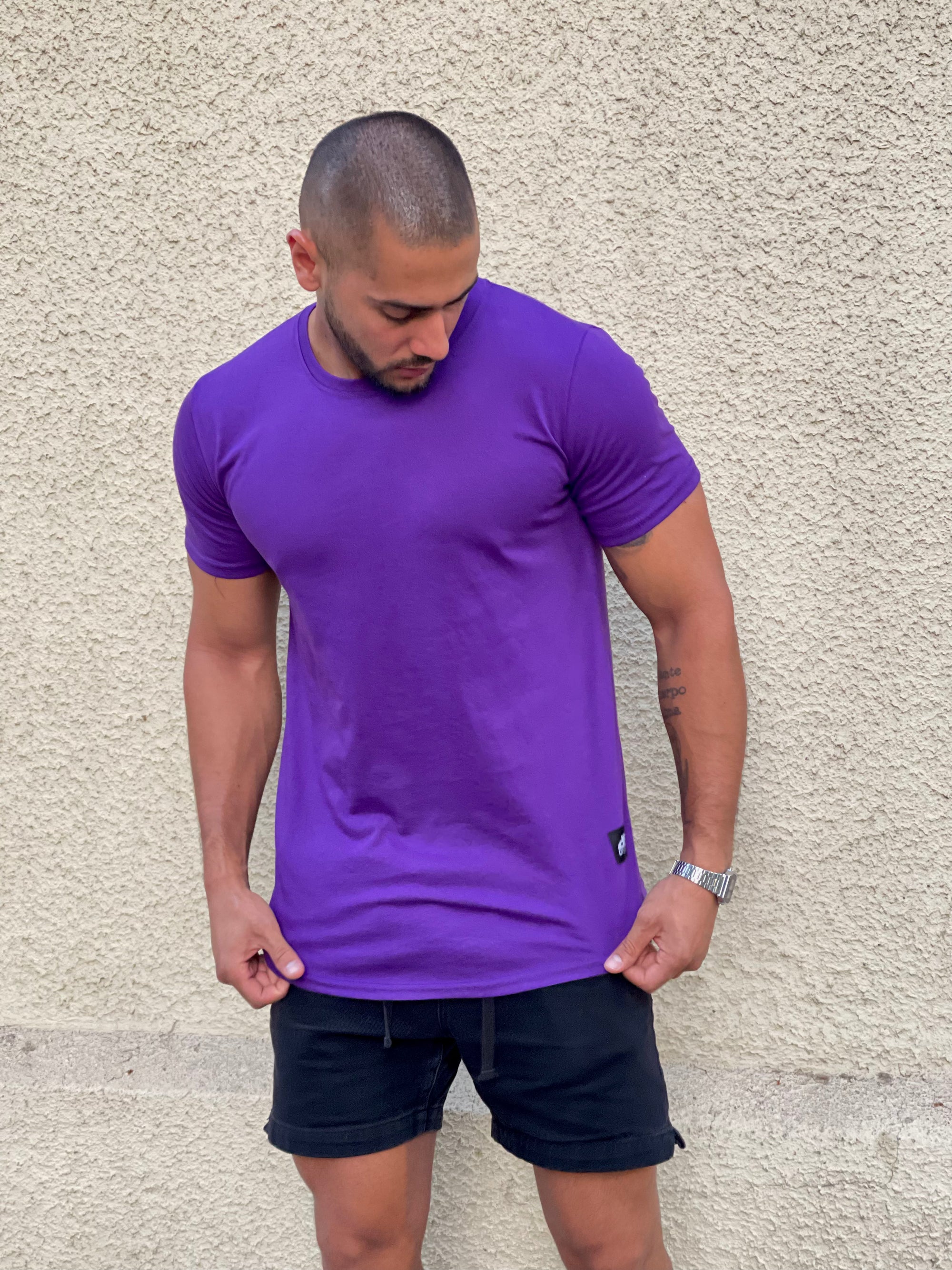 Polera Long fit 096 Morado Dsanti