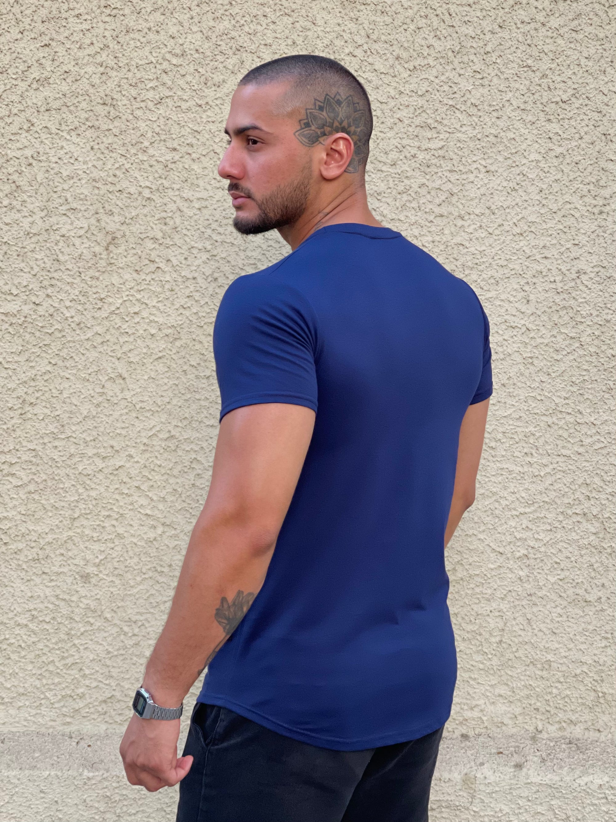 Polera Long fit 096 Azul Francia