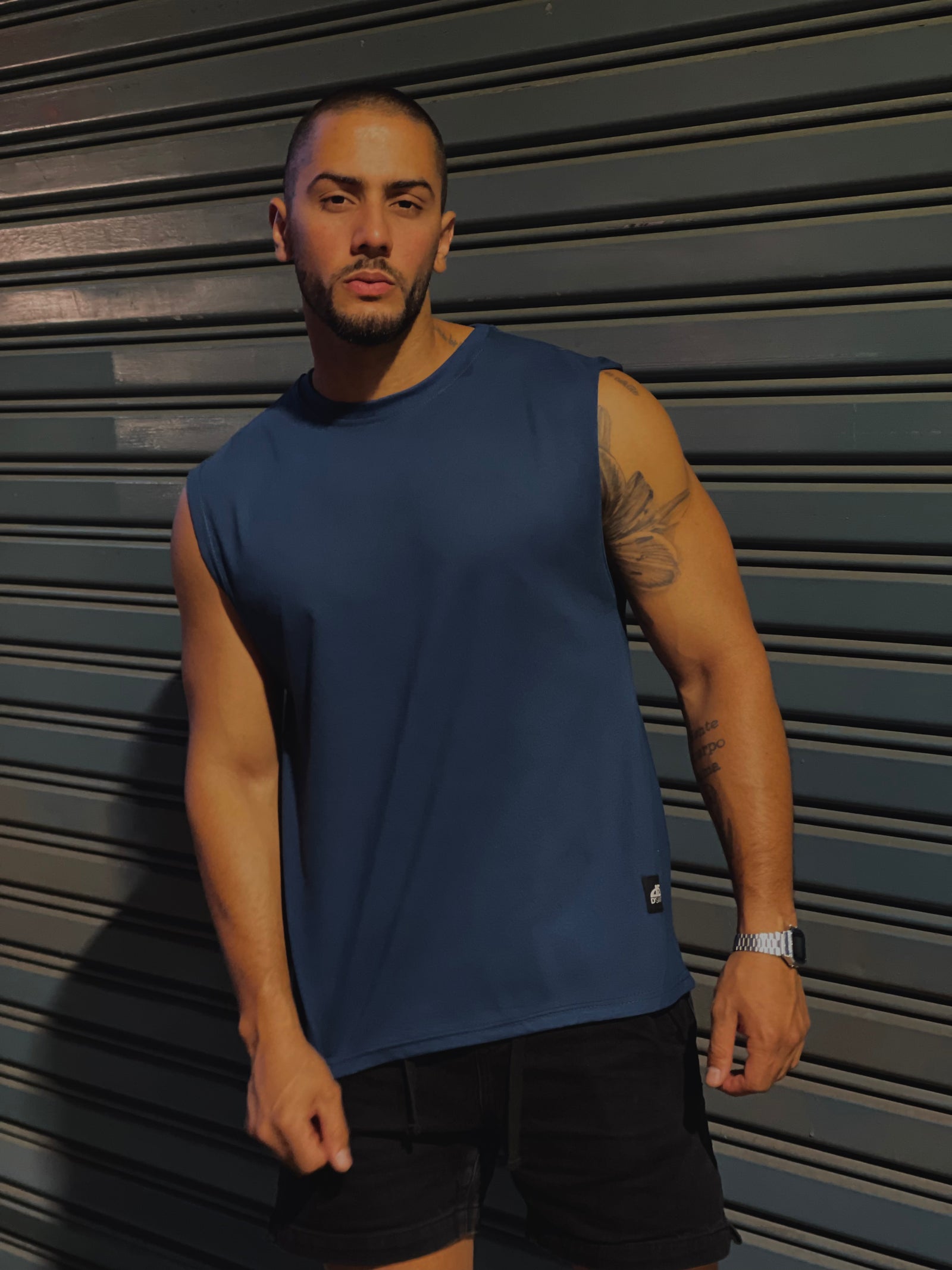 Polera sin Mangas Azul Petroleo