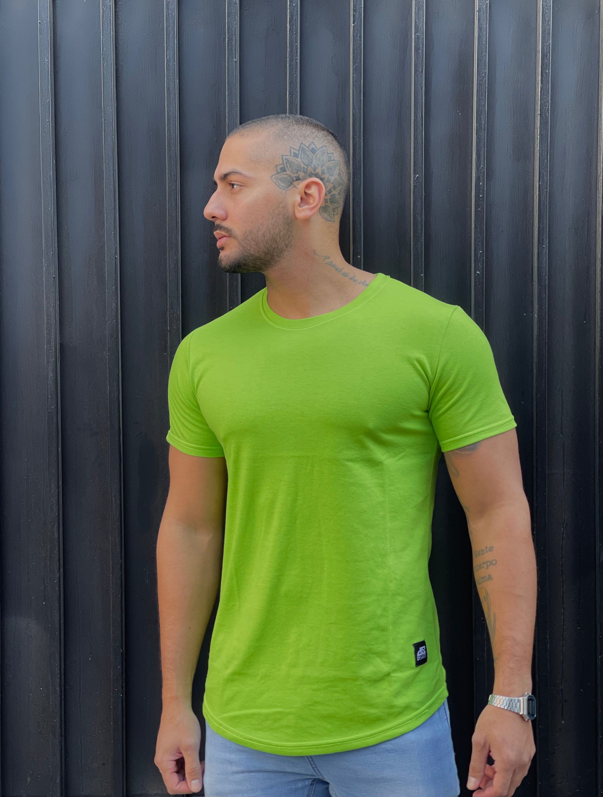 Polera Long fit 096 Verde Limon