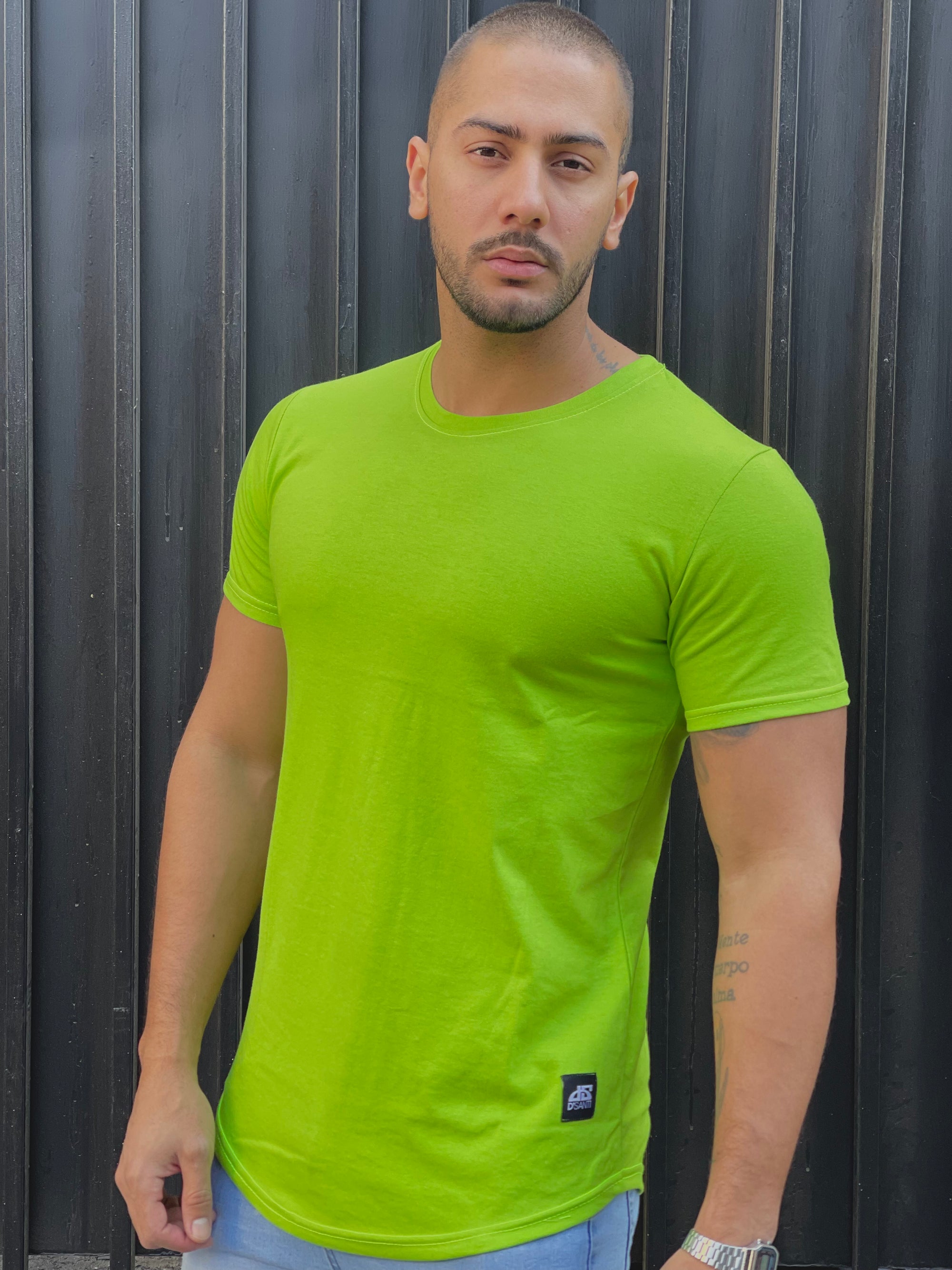 Polera Long fit 096 Verde Limon