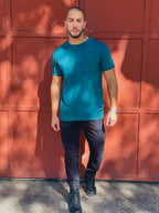 Polera Regular Fit Verde Petroleo