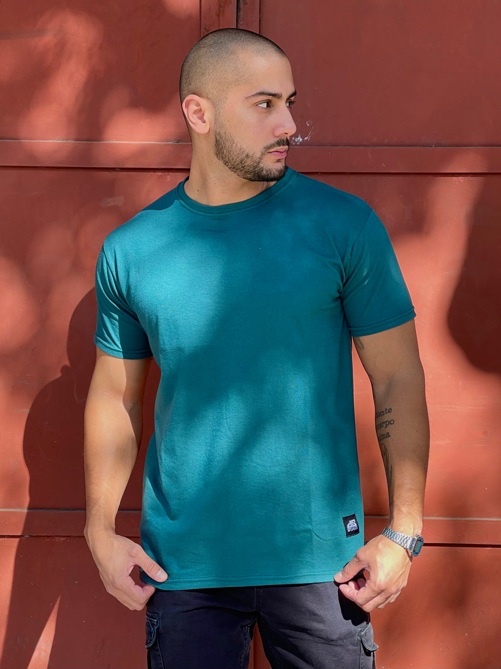 Polera Regular Fit Verde Petroleo