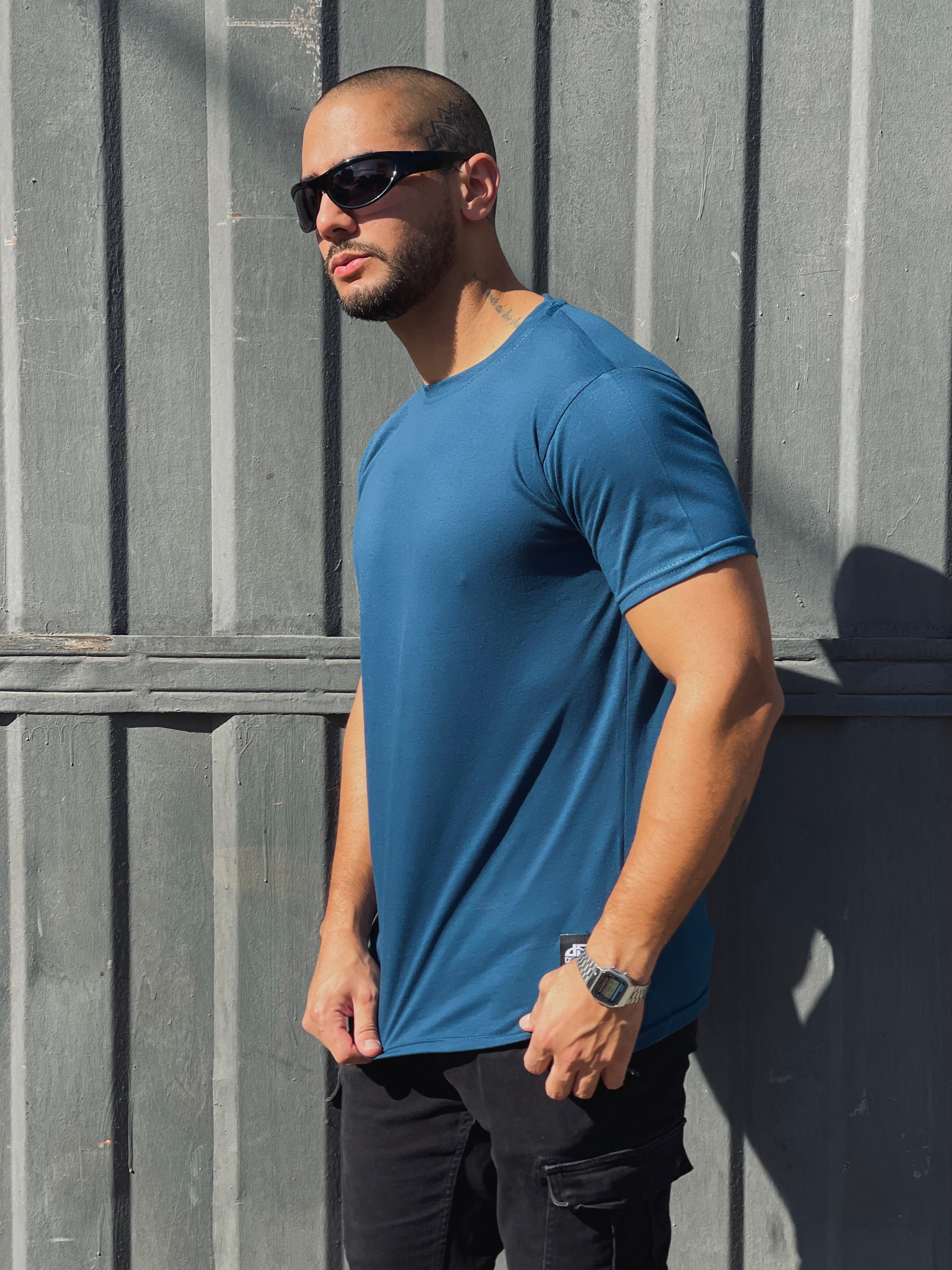 Polera Regular fit Azul Petroleo