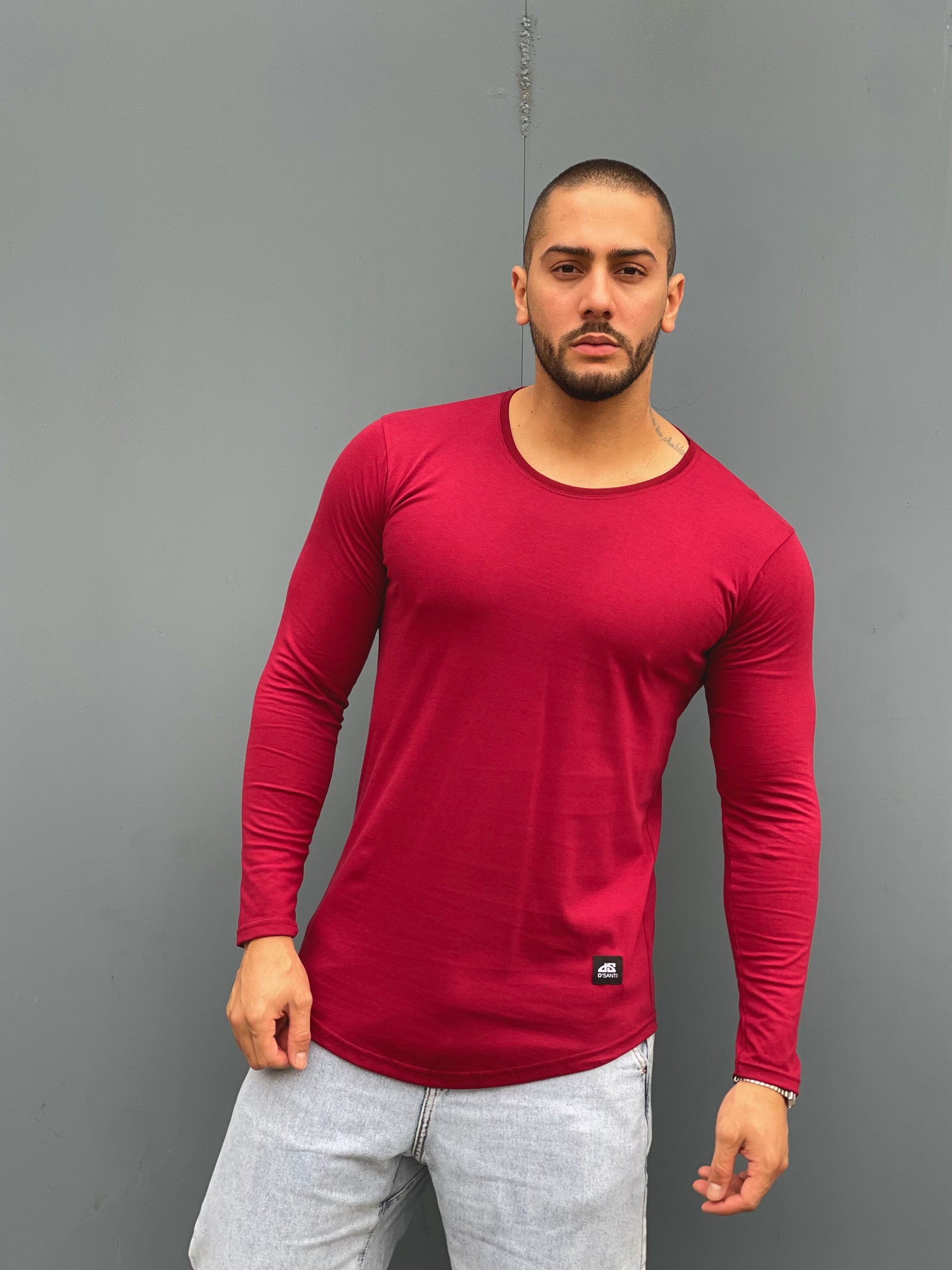 Polera Long fit ML Burdeo Dsanti