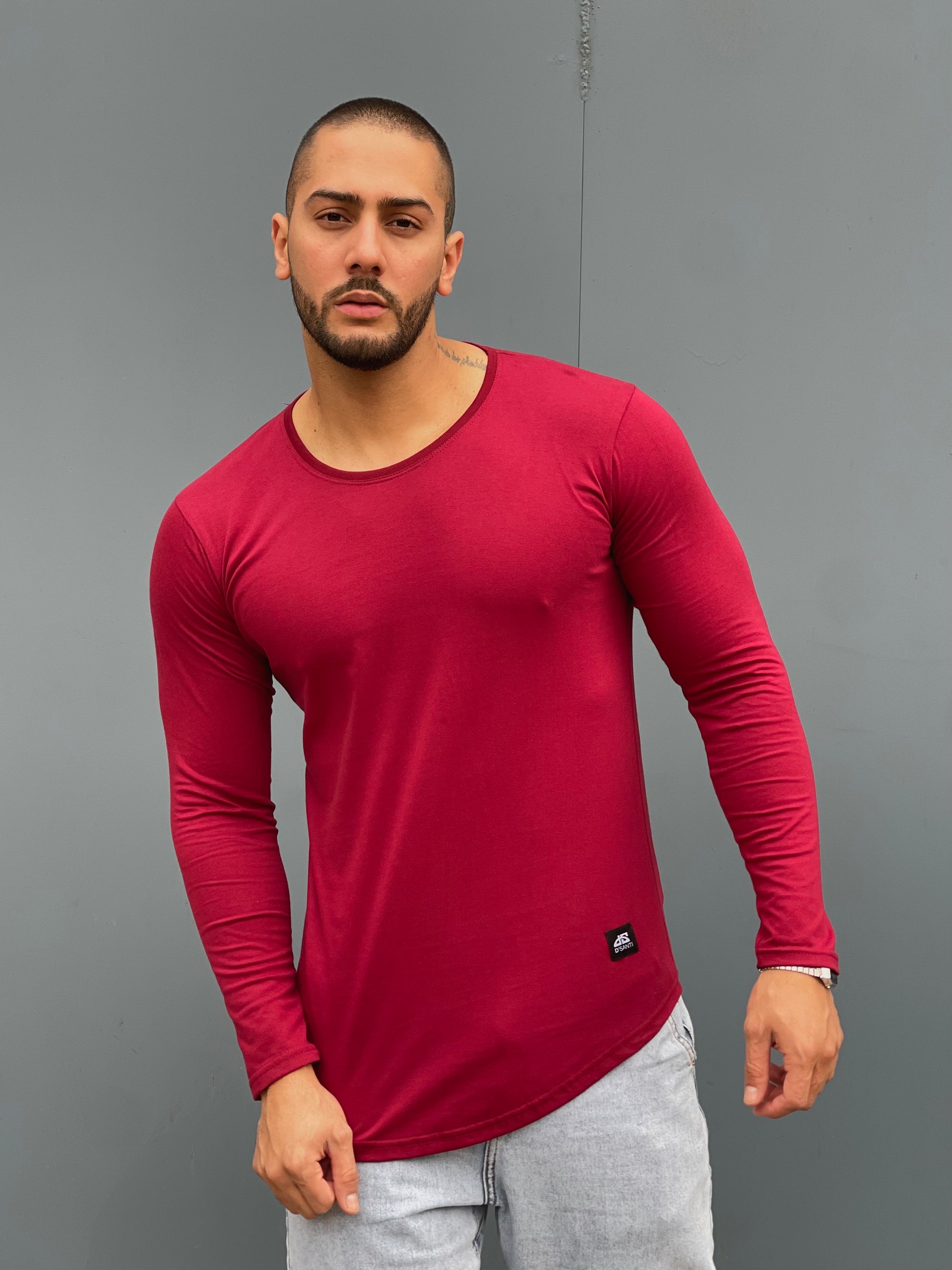 Polera Long fit ML Burdeo Dsanti
