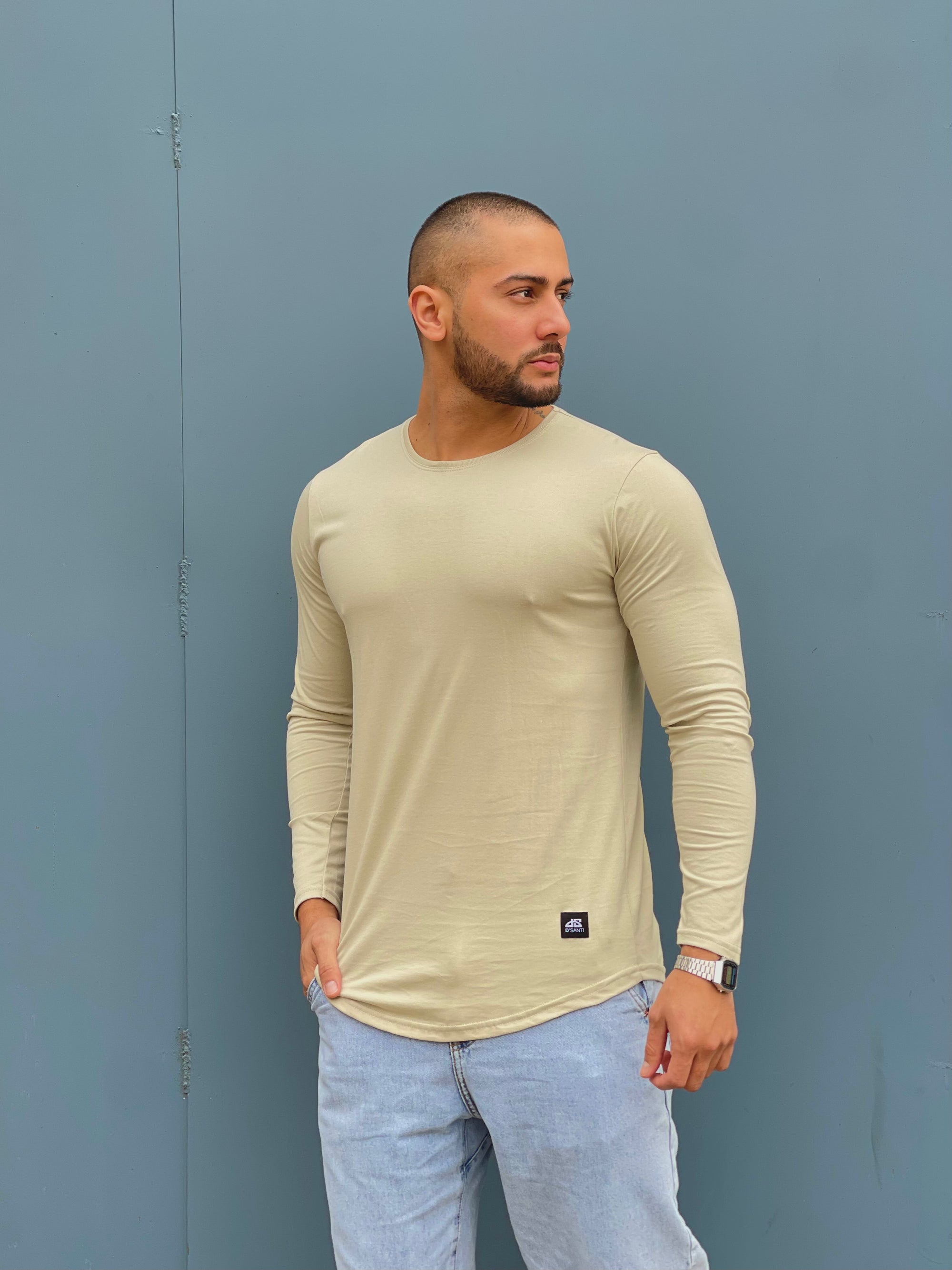 Polera Long fit ML Beige Dsanti