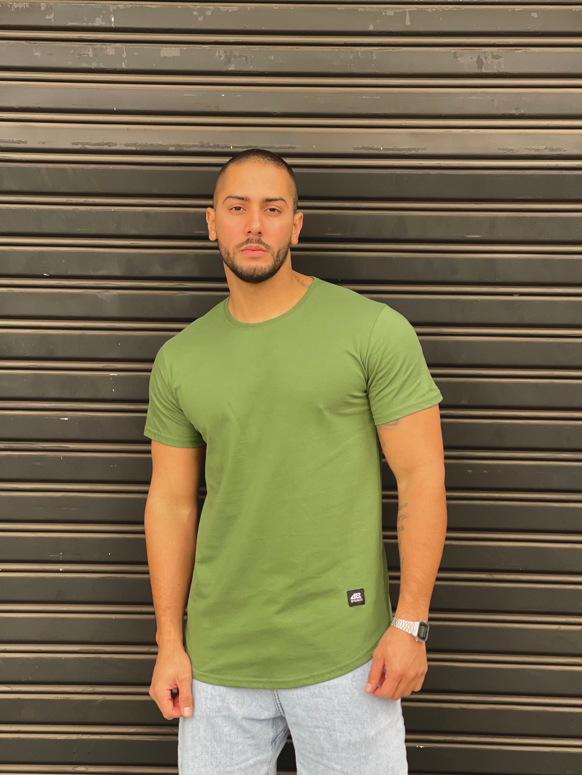 Polera Long fit 096 Verde Musgo