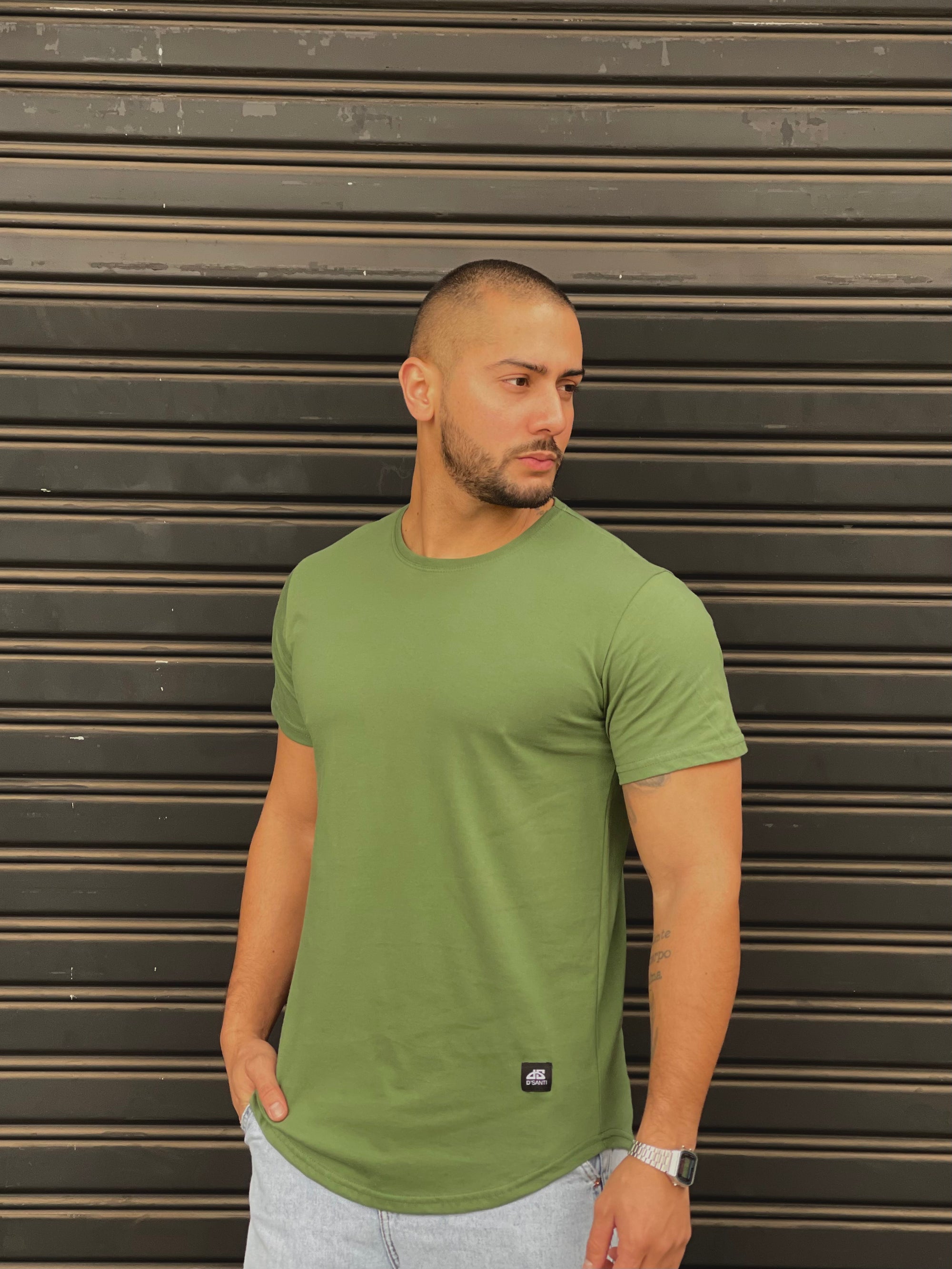 Polera Long fit 096 Verde Musgo
