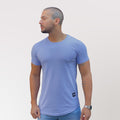 polera long fit lavanda hombre algodon - vista frontal