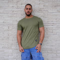 POLERA LONG FIT VERDE STONE HOMBRE ALGODÓN - VISTA PRINCIPAL