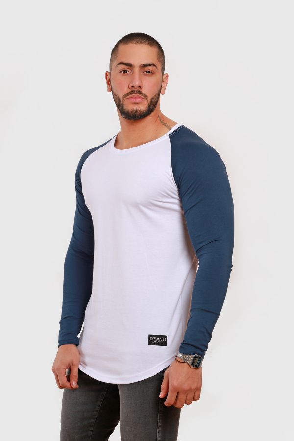 Polera Long fit MLBI Azul Dsanti
