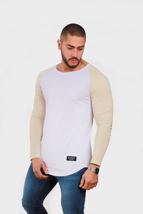 Polera Long fit MLBI Beige Dsanti