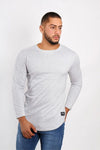 Polera Long fit ML Gris Melange Dsanti