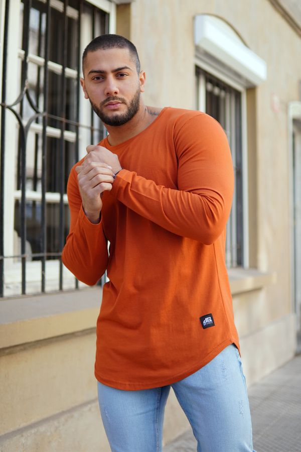Polera Long fit ML Terracota Dsanti