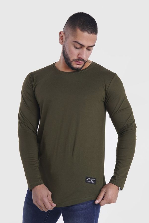 Polera Long fit ML Verde oliva Dsanti