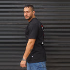 POLERA OVERSIZE NO MERCY NEGRA DSANTI 100 ALGODÓN 400 GRAMOS - VISTA FRONTAL 2