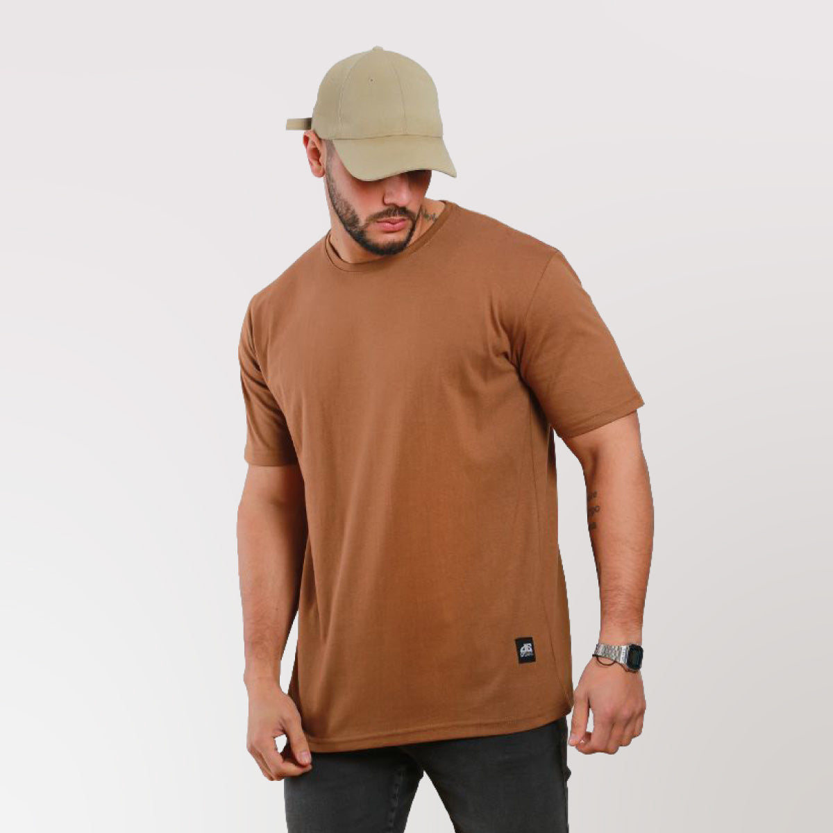 Polera Algodón Oversize Café Camel