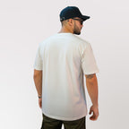 polera oversize blanca hueso algodon hombre - vista espalda