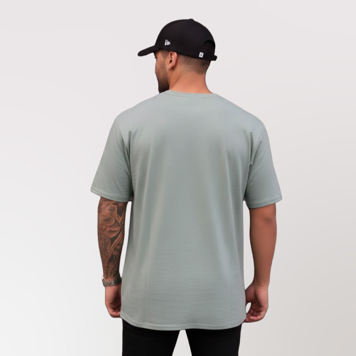 Polera oversize verde jade Dsanti vista posterior