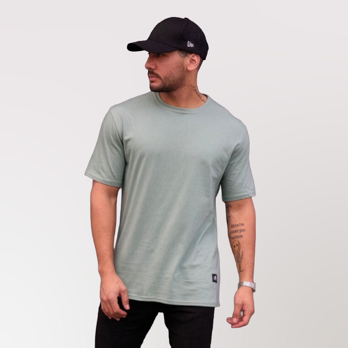 Polera oversize verde jade Dsanti para hombre