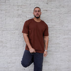 POLERA OVERSIZE CAOBA ALGODÓN HOMBRE - VISTA FRONTAL 5