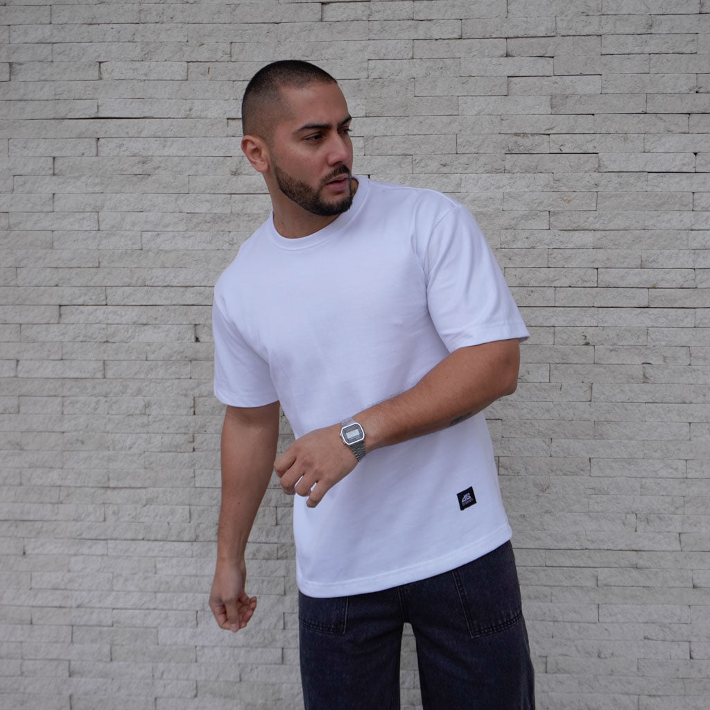 POLERA OVERSIZE HEAVYWEIGHT GRIS GRAFITO - VISTA FRONTAL 4