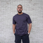 POLERA OVERSIZE HEAVYWEIGHT GRIS GRAFITO - VISTA FRONTAL 3
