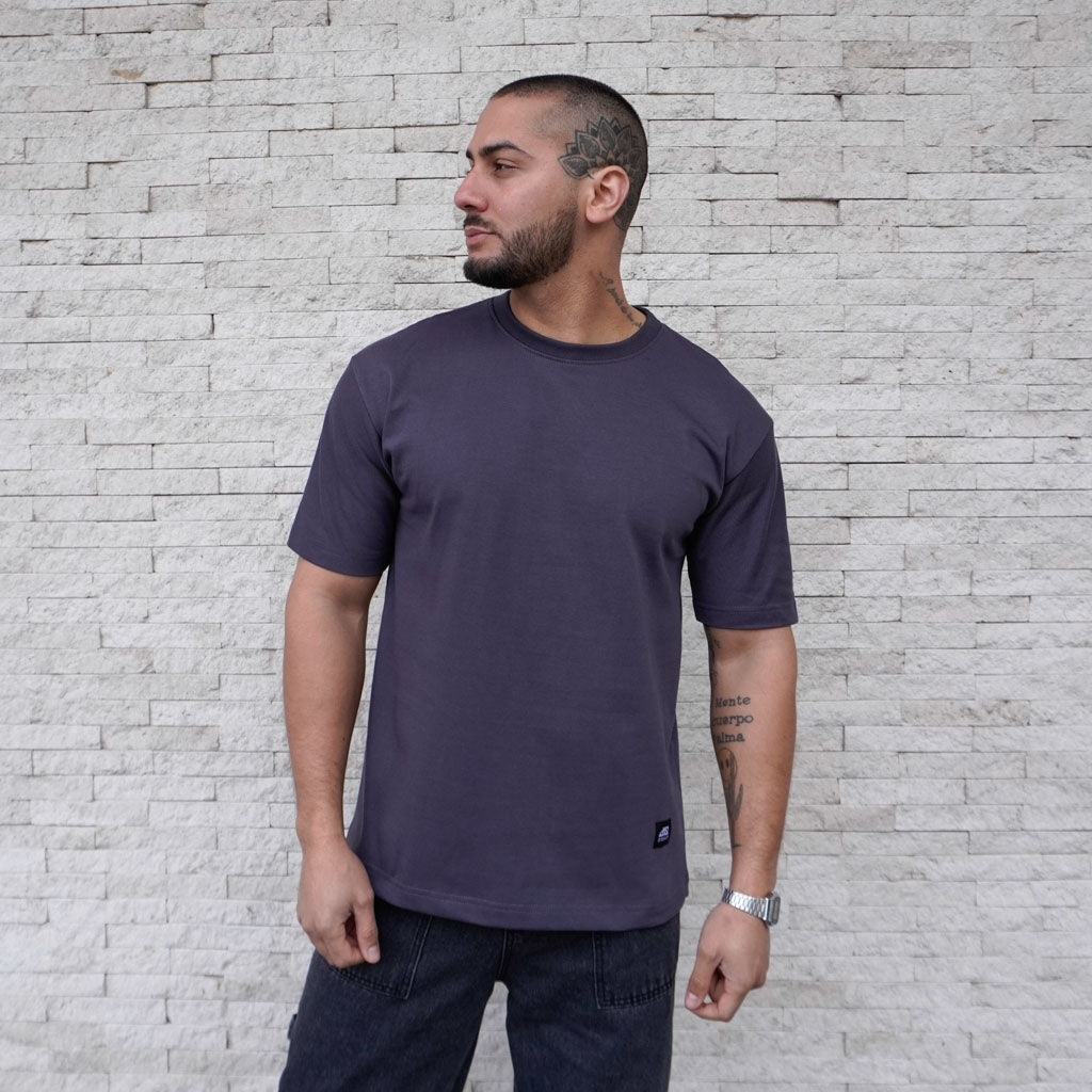 POLERA OVERSIZE HEAVYWEIGHT GRIS GRAFITO - VISTA PRINCIPAL