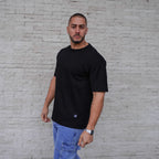 POLERA OVERSIZE HEAVYWEIGHT NEGRA - VISTA FRONTAL 5