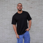 POLERA OVERSIZE HEAVYWEIGHT NEGRA - VISTA PRINCIPAL