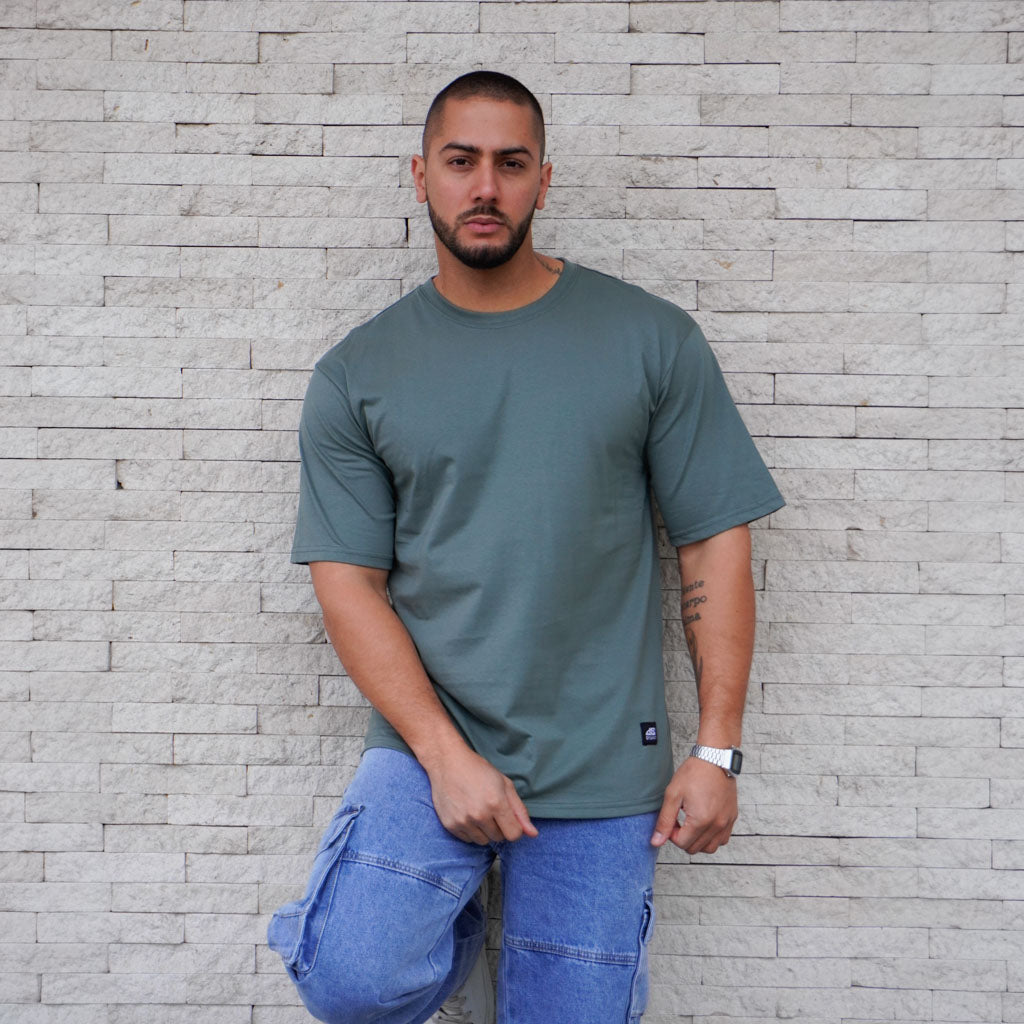 POLERA OVERSIZE VERDE SAGE