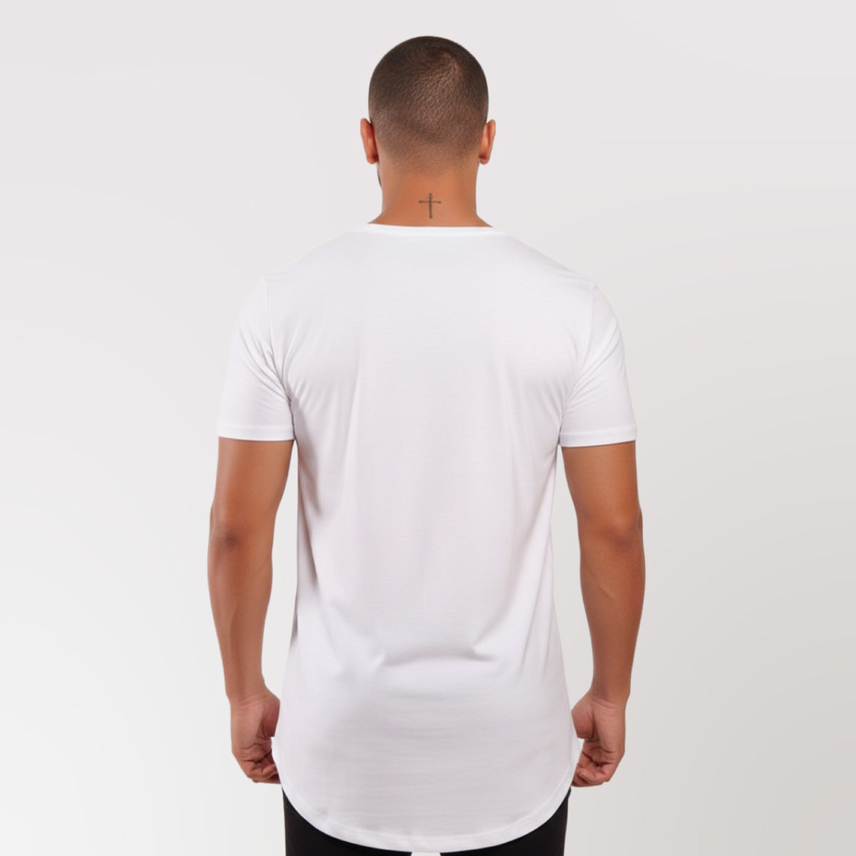 Polera Long Fit Peace love blanca Dsanti
