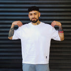 polera boxy fit balnca hombre algodón - vista principal