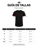 guía de tallas poleras long fit - gris melange