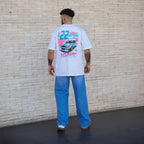 polera oversize turbowin blanca algodón hombre- vista espalda