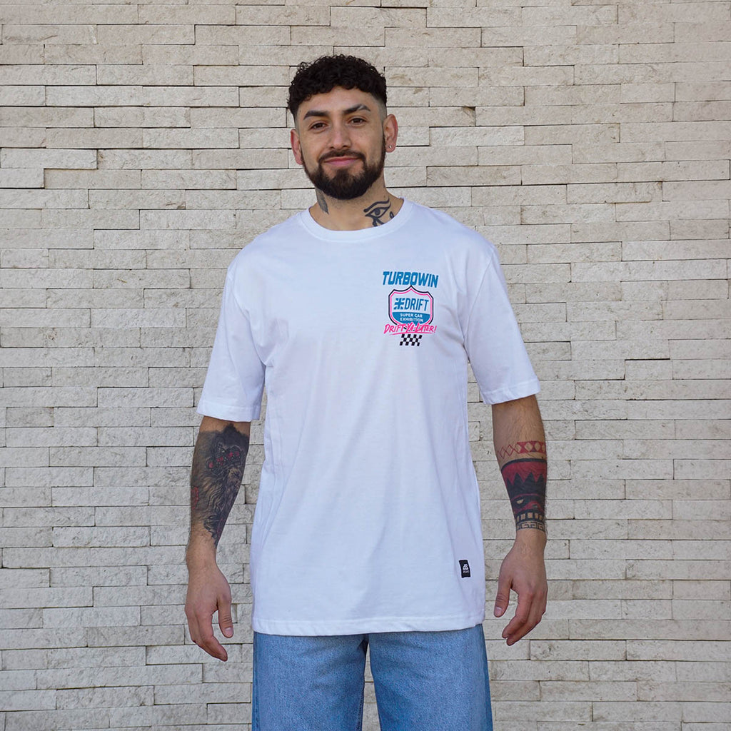 polera oversize turbowin blanca algodón hombre- vista frontal 1