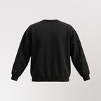 poleron boxy fit negro sin gorro - vista espalda ghost manequin