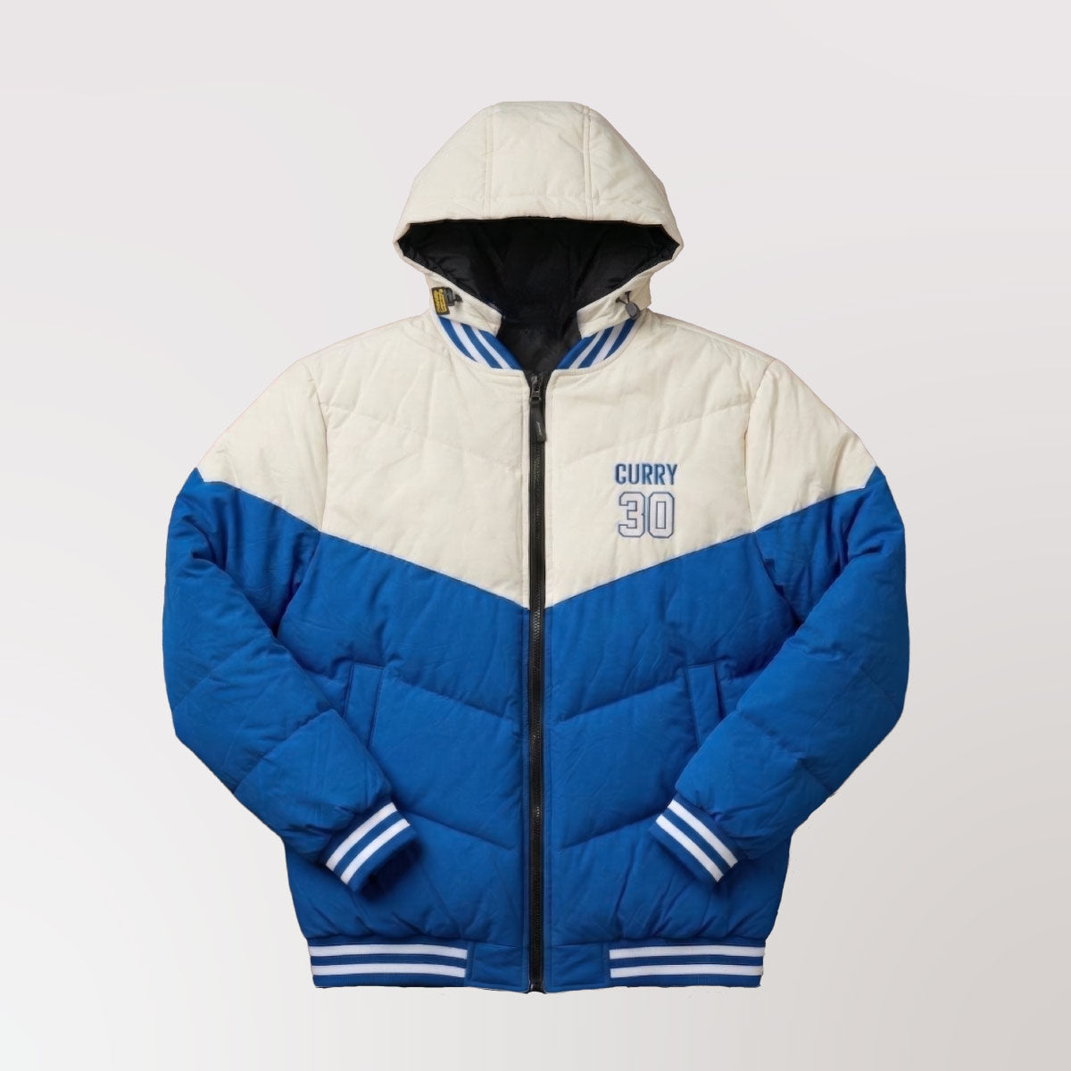 Puffer Jacket Azul Blanco