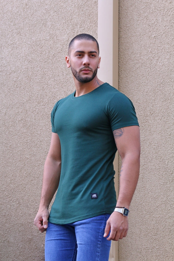 Polera Long fit 096 Verde Botella Dsanti