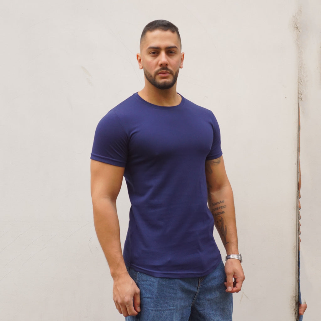 POLERA LONG FIT AZUL FRANCIA -  VISTA PRINCIPAL