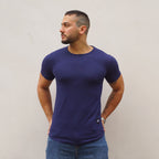 POLERA LONG FIT AZUL FRANCIA -  VISTA FRONTAL 4