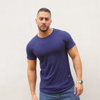 POLERA LONG FIT AZUL FRANCIA -  VISTA FRONTAL 1