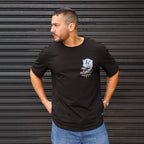 POLERA OVERSIZE BLESSED NEGRA HOMBRE ALGODÓN - VISTA FRONTAL 1