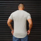 POLERA LONG FIT HIELO HOMBRE ALGODÓN - VISTA ESPALDA 2